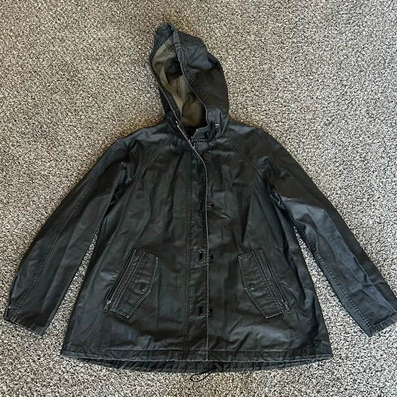 Madewell Women’s Black Leather Coat Jacket🌟